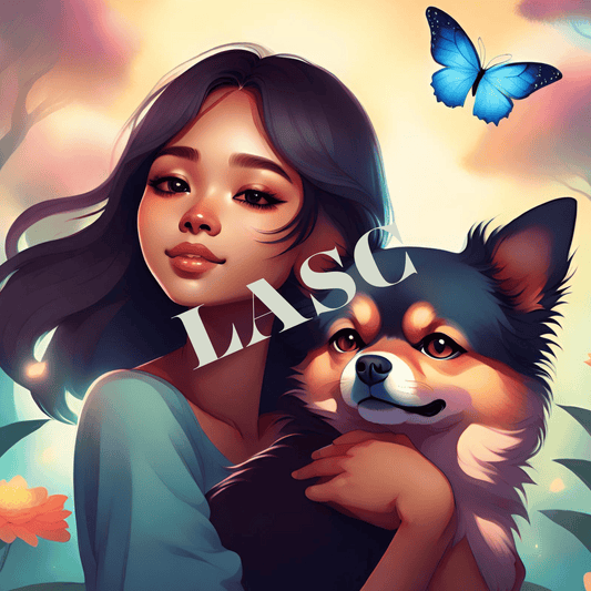 Digital Art Pets, Pomchi with a girl, FREE Download