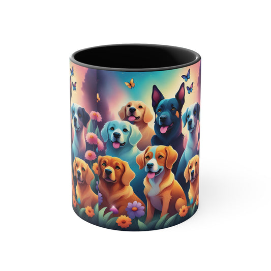 Mugs, I love dogs theme