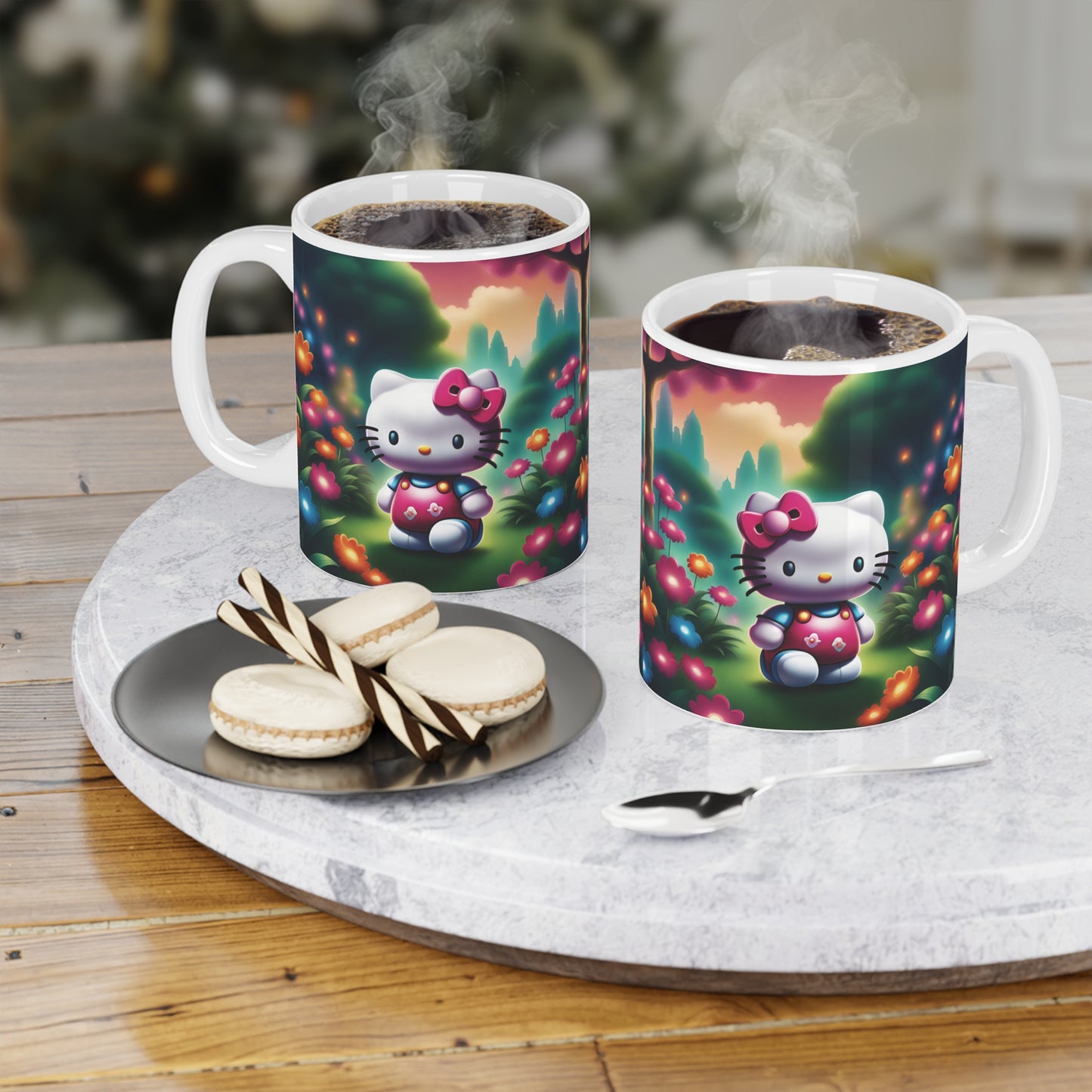 Mugs, Hello Kitty inspired, 11 oz.