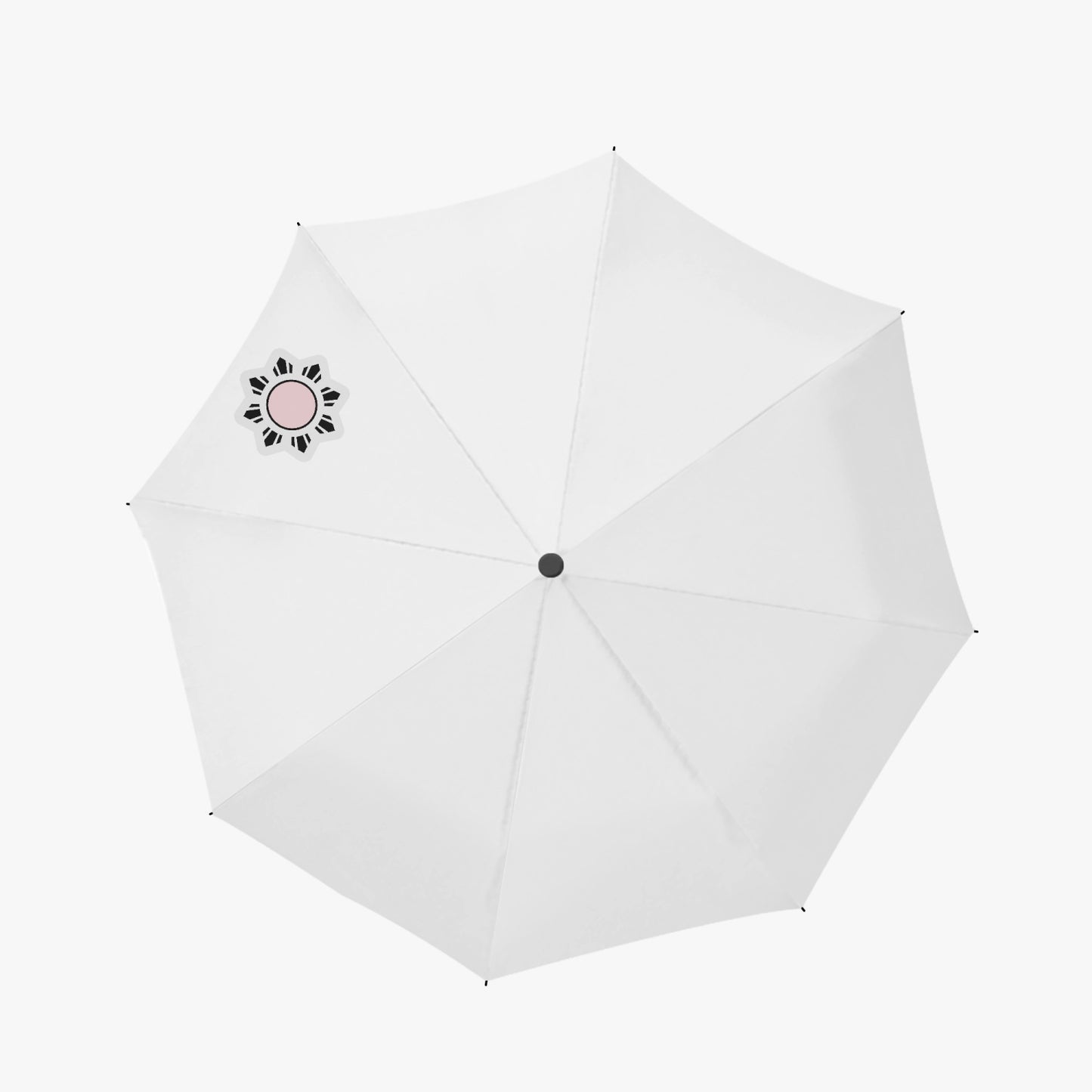 Umbrella, white with sun logo