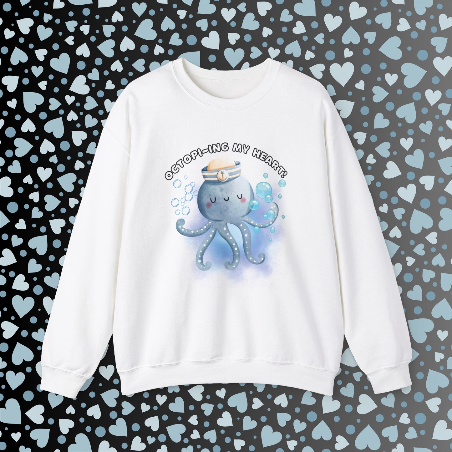 Octopi-ing my heart!  Sweatshirt Unisex Heavy Blend™ Crewneck Sweatshirt