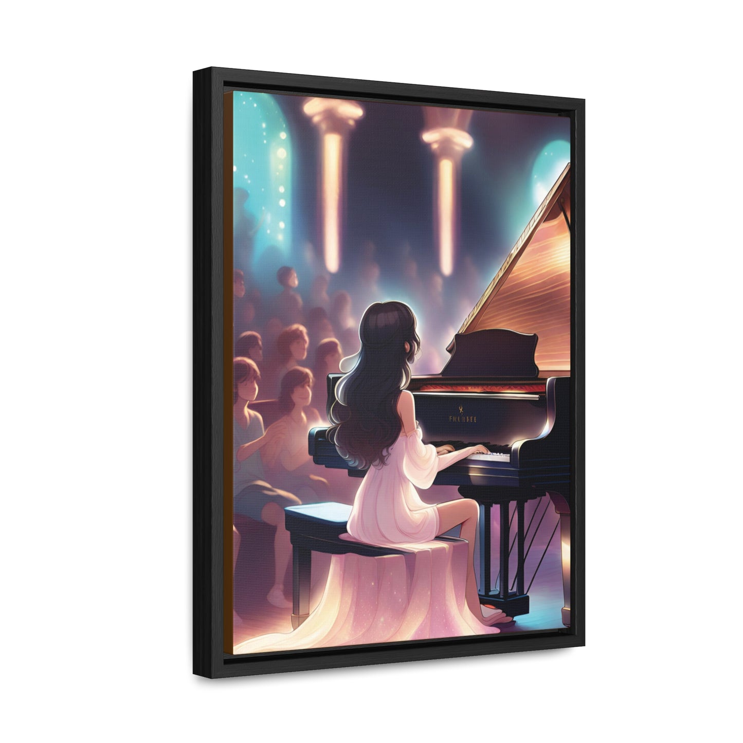 Canvas, Gallery Canvas Wraps, Vertical Frame, Anime girl playing the piano theme