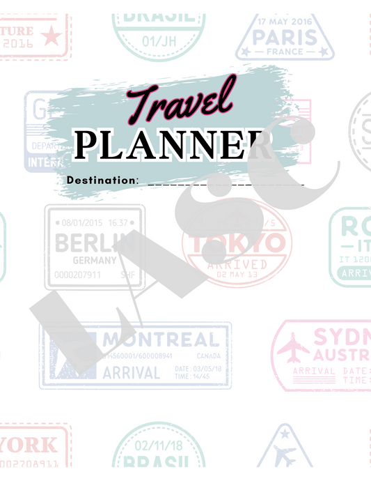 Travel Planner, 10 pages,digital downloadable printable asset