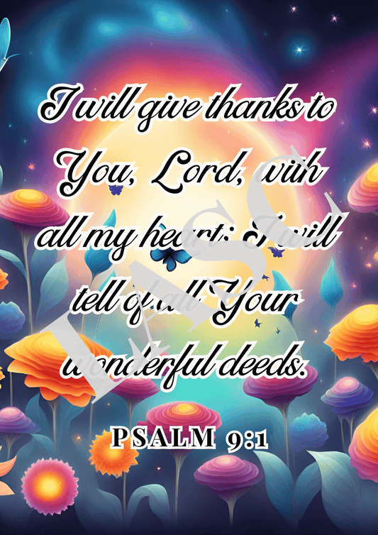 Digital Art, I will give thanks, Quotes and Verses, Free download