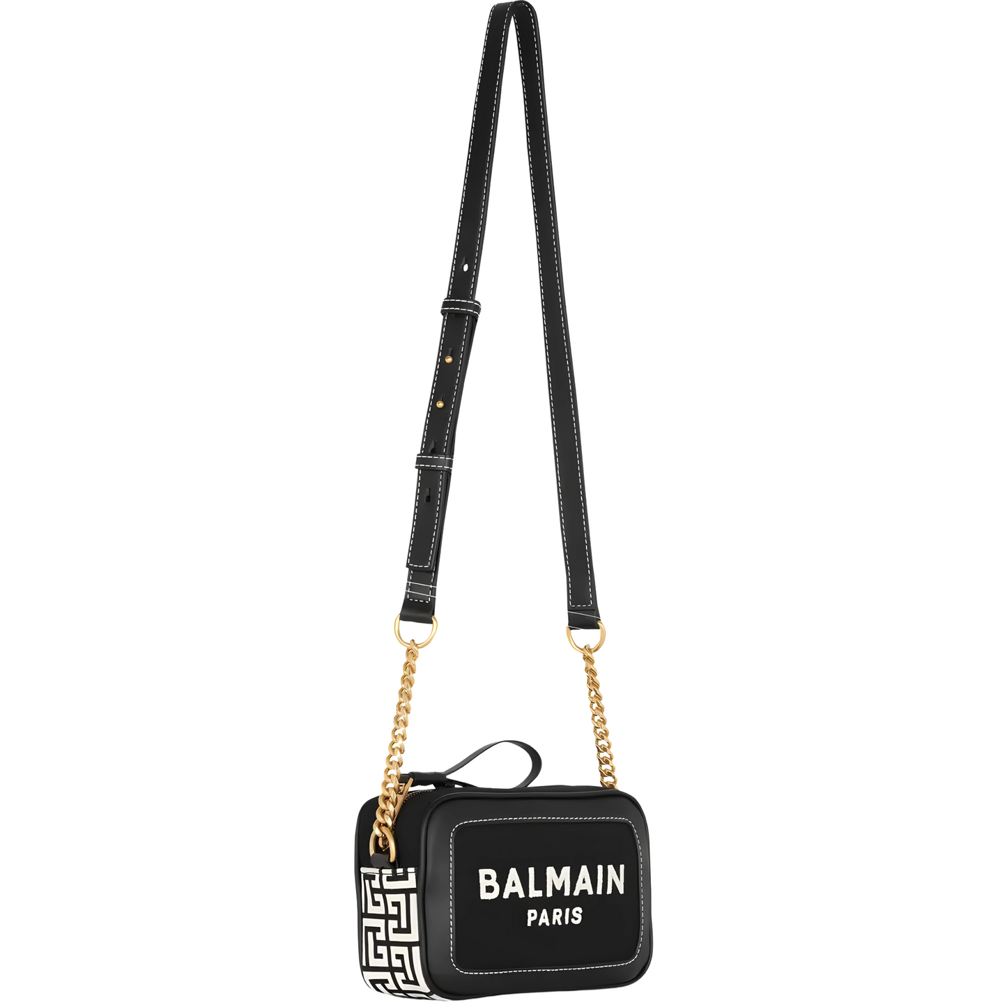 Balmain B-Army Monogram Crossbody Camera Bag